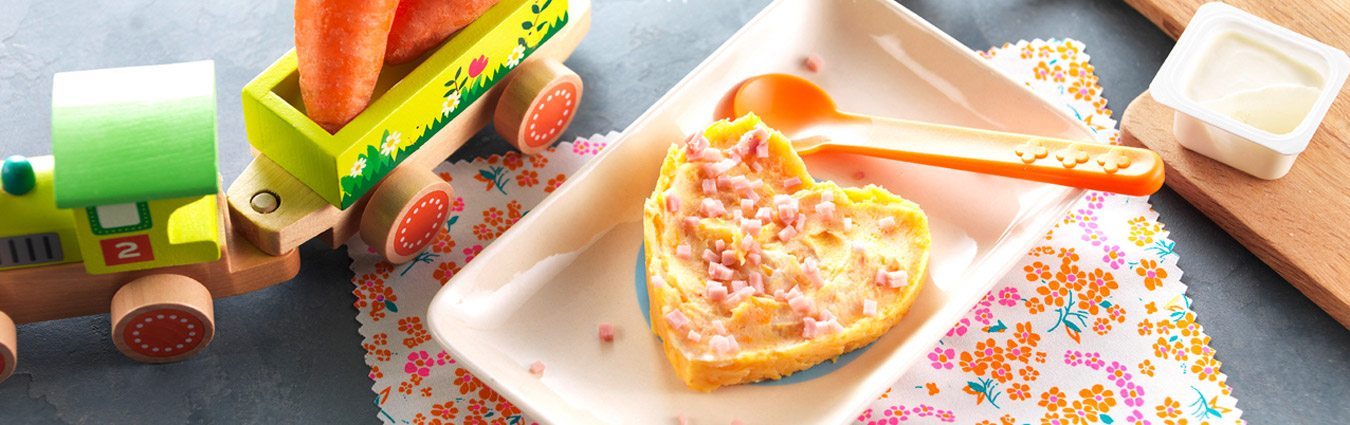 Recette Bebe 18 Mois Carottes Jambon Et Fromage A La Creme Bledina