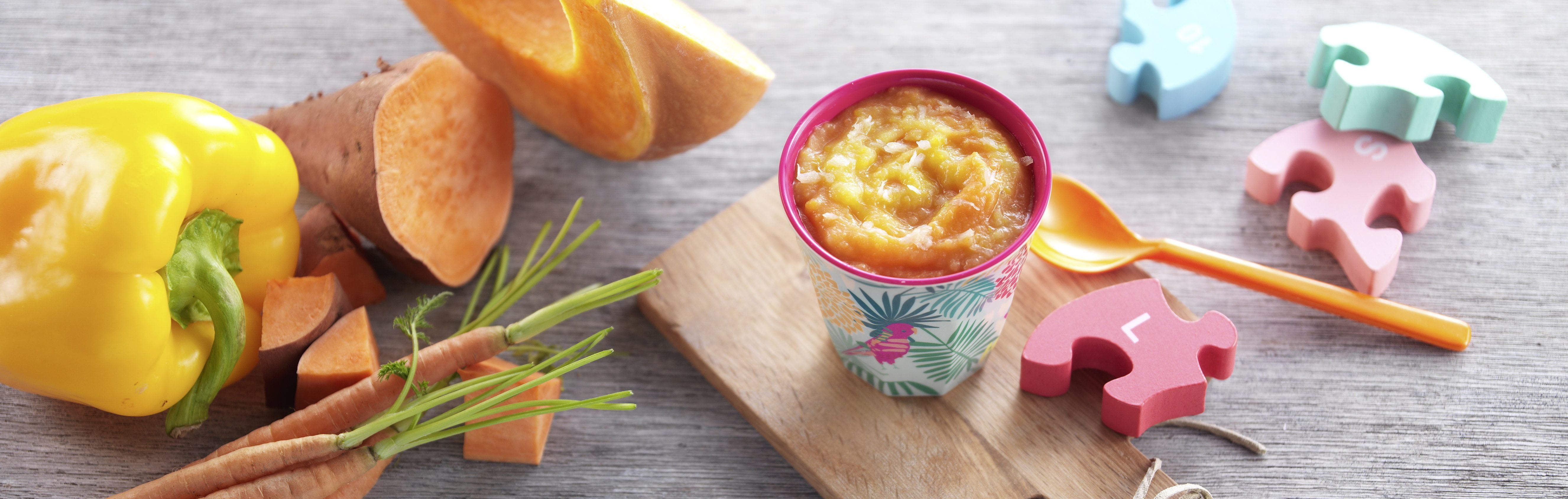 Recette Bebe 8 Mois Puree De Legumes Toute Orange Bledina