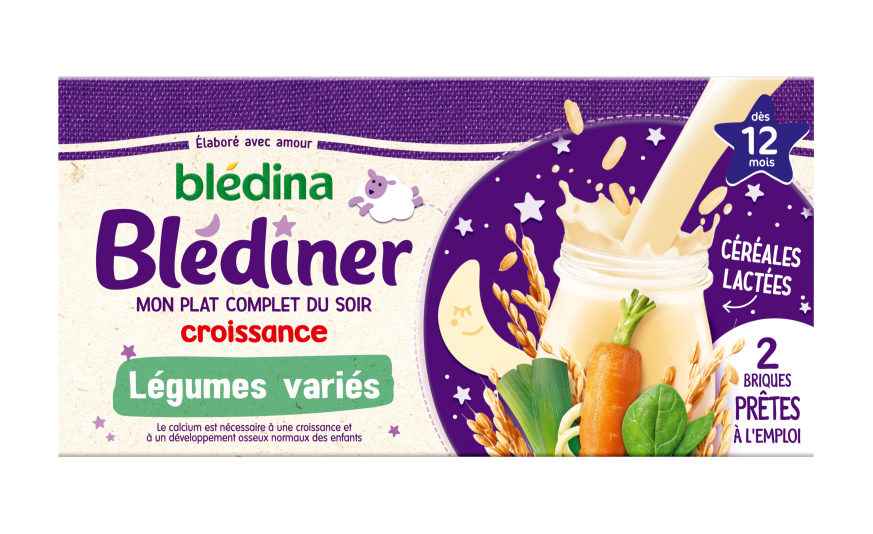 Blediner Croissance Cereales Et Legumes Varies Pour Bebe Des 12 Mois Bledina