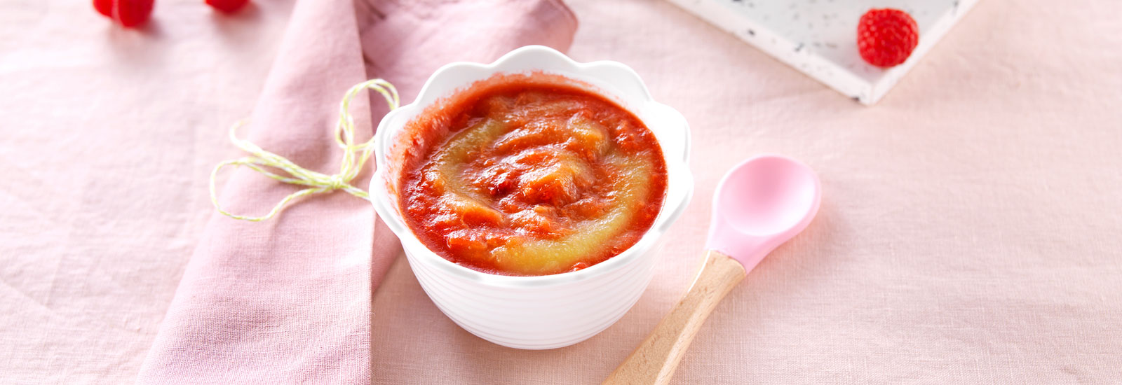 Recette Bebe 12 Mois Puree De Rhubarbe Et De Framboise Bledina