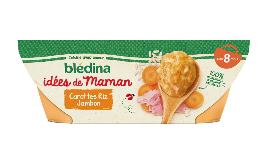 Repas Bebe Carottes Riz Jambon Des 8 Mois Idees De Maman Bledina