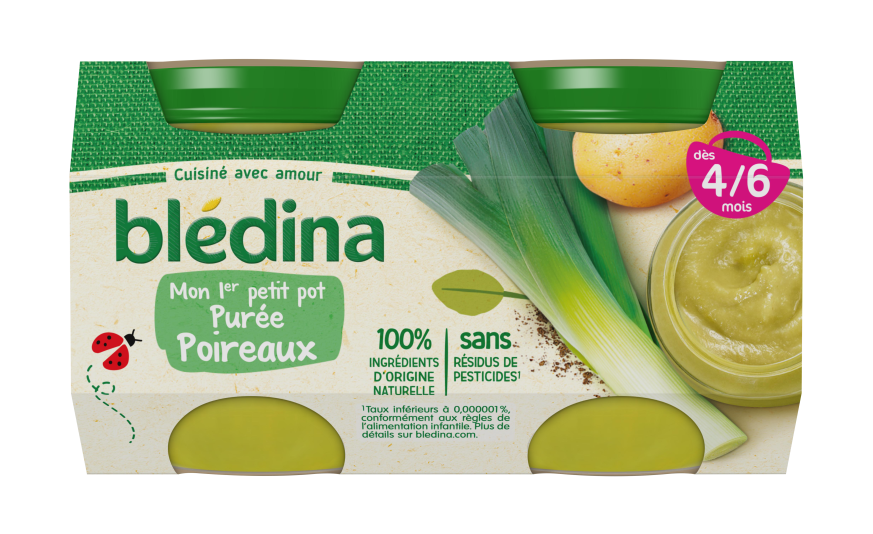 Mon 1er Petit Pot Pour Bebe Pomme De Terre Poireaux Bledina Des 4 6mois 2x Bledina 130g Shoptimise