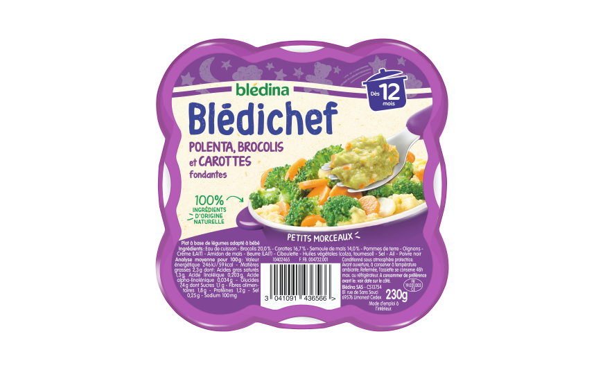 Bledichef Du Soir Polenta Brocolis Carottes Fondantes Pour Bebe Des 12 Mois Bledina