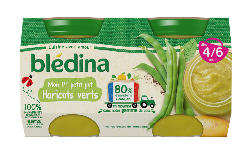 Petits Pots Haricots Verts Pour Bebe Des 4 6 Mois Bledina