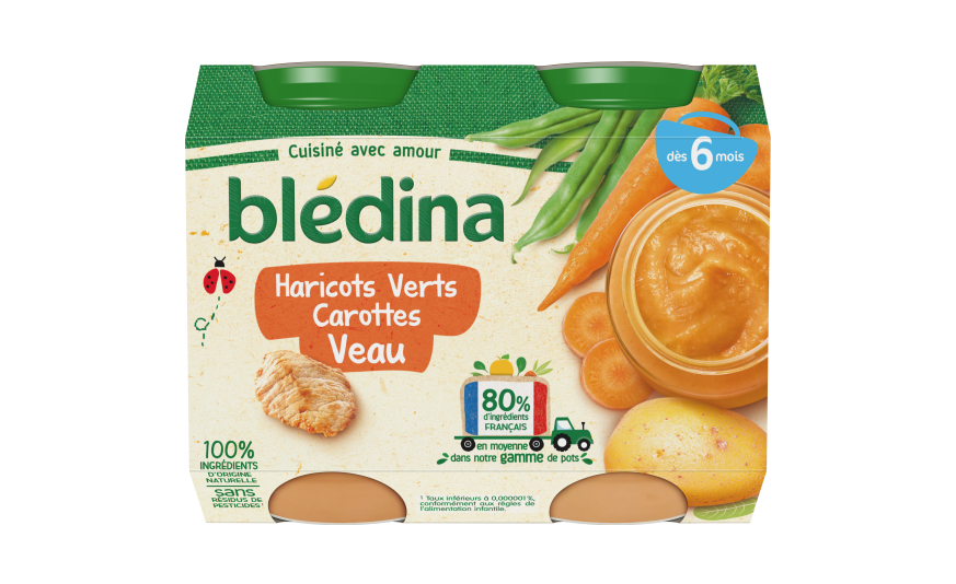 BLEDINA Blédina bol légumes variés pâtes veau 2x200g dès 8 mois pas cher 