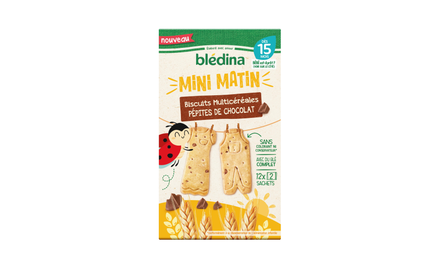 Mini Matin Biscuits Multicereales Pepites De Chocolat Pour Bebe Des 15 Mois Bledina